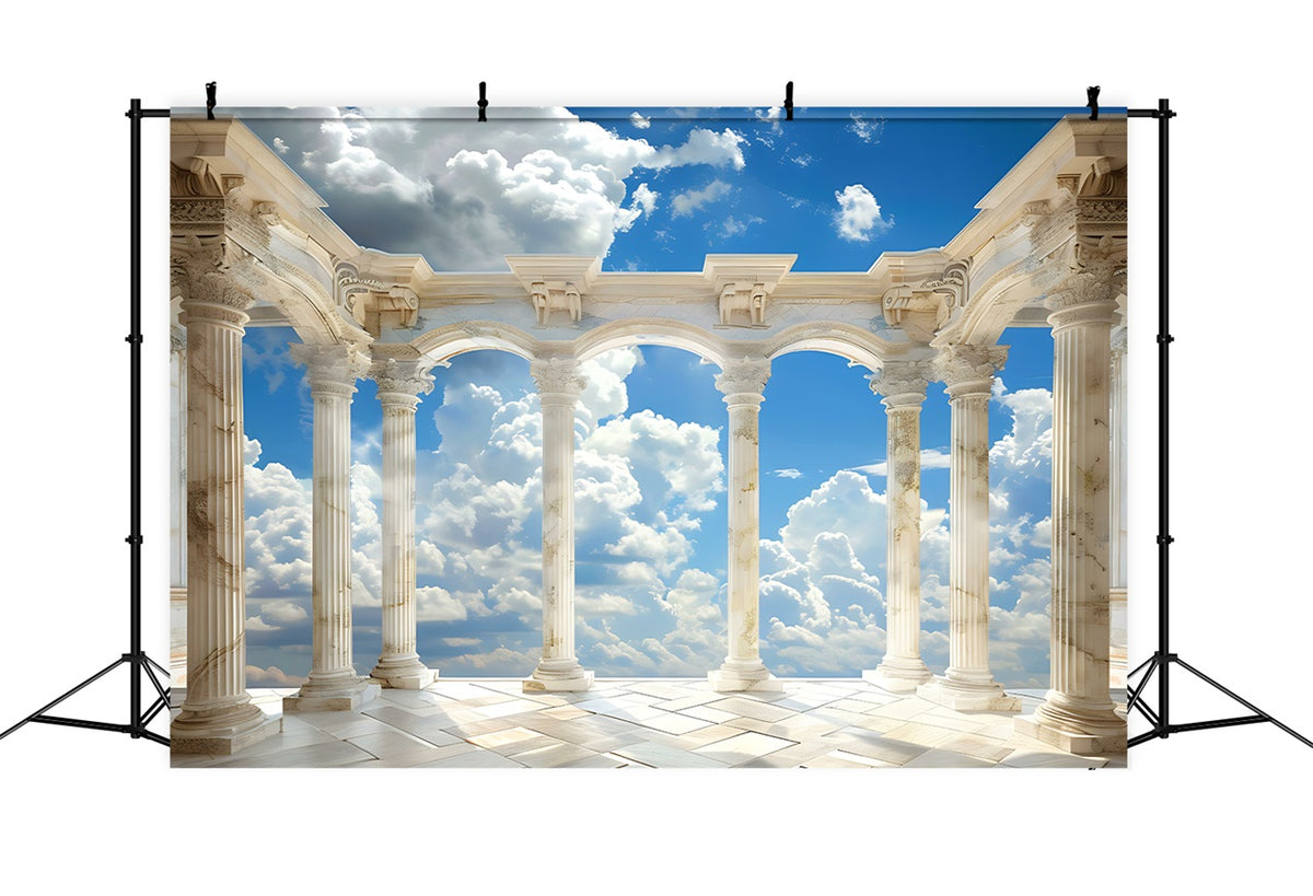 Backdrop Using Columns Architecture Backdrop Marble Columns Arch Sky Backdrop BRP12-676