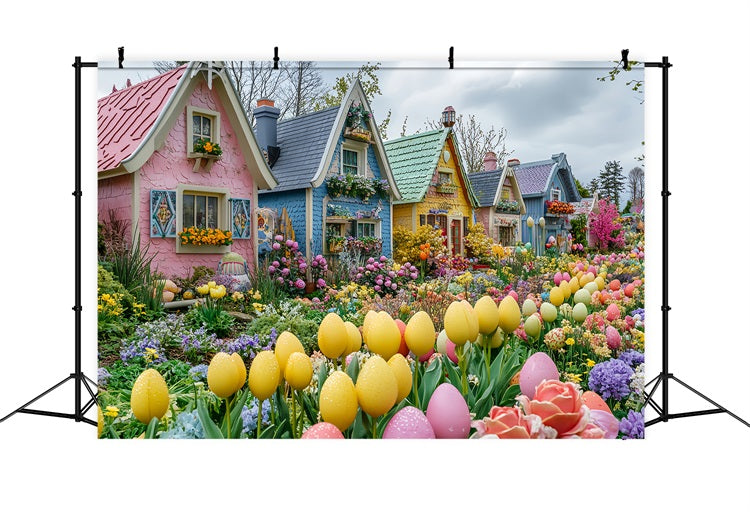 Easter Photo Backdrop Ideas Bunny Floral Cottage Backdrop BRP12-744