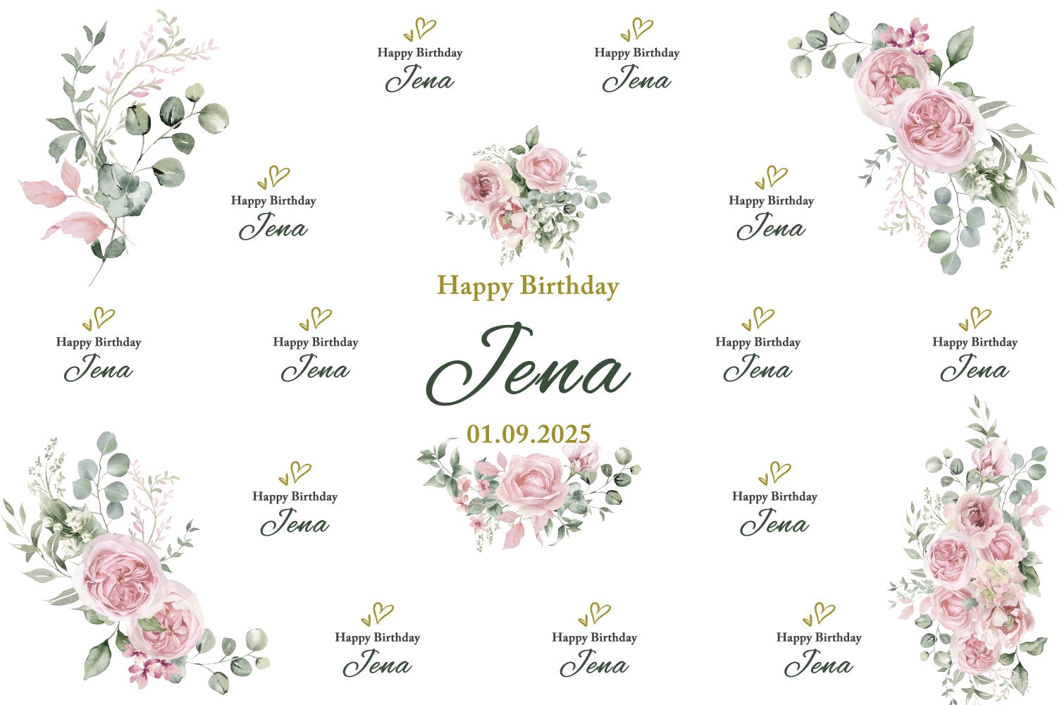 Customized Backdrop For Birthday Romantic Rose Garden Backdrop BRP2-14