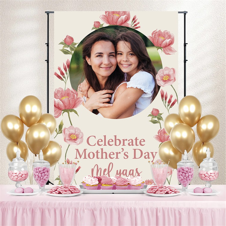 Mothers Day Backdrops Celebrate Love Floral Personalized Backdrop BRP3-120