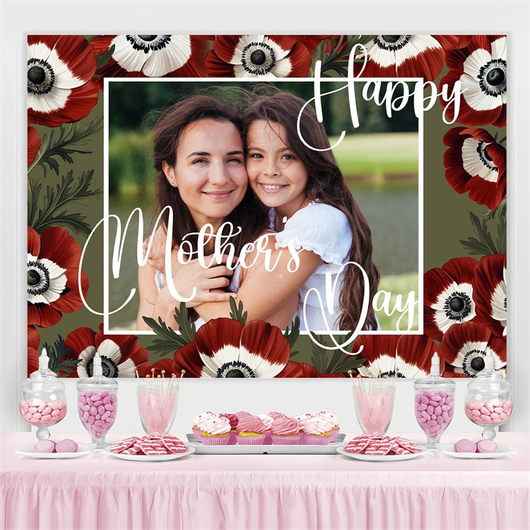 Backdrop Mother's Day Bold Anemones Customized Backdrop BRP3-154