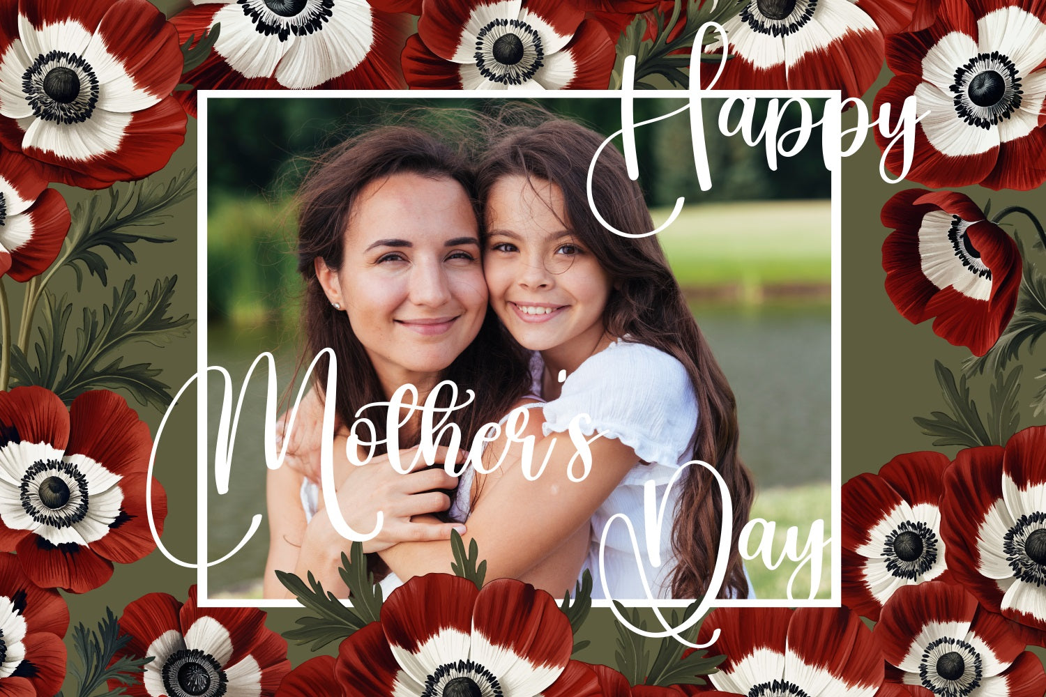 Backdrop Mother's Day Bold Anemones Customized Backdrop BRP3-154
