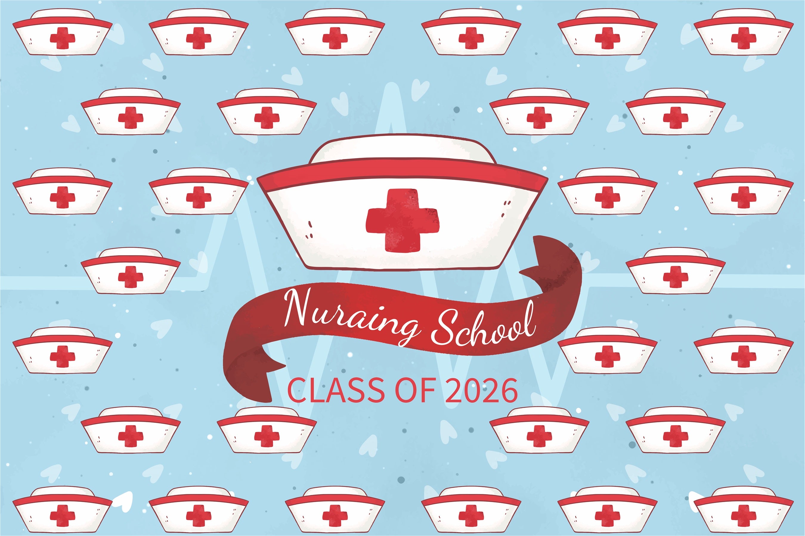Customized Graduation Backdrop Nursing School Graduation Party Backdrop BRP3-18