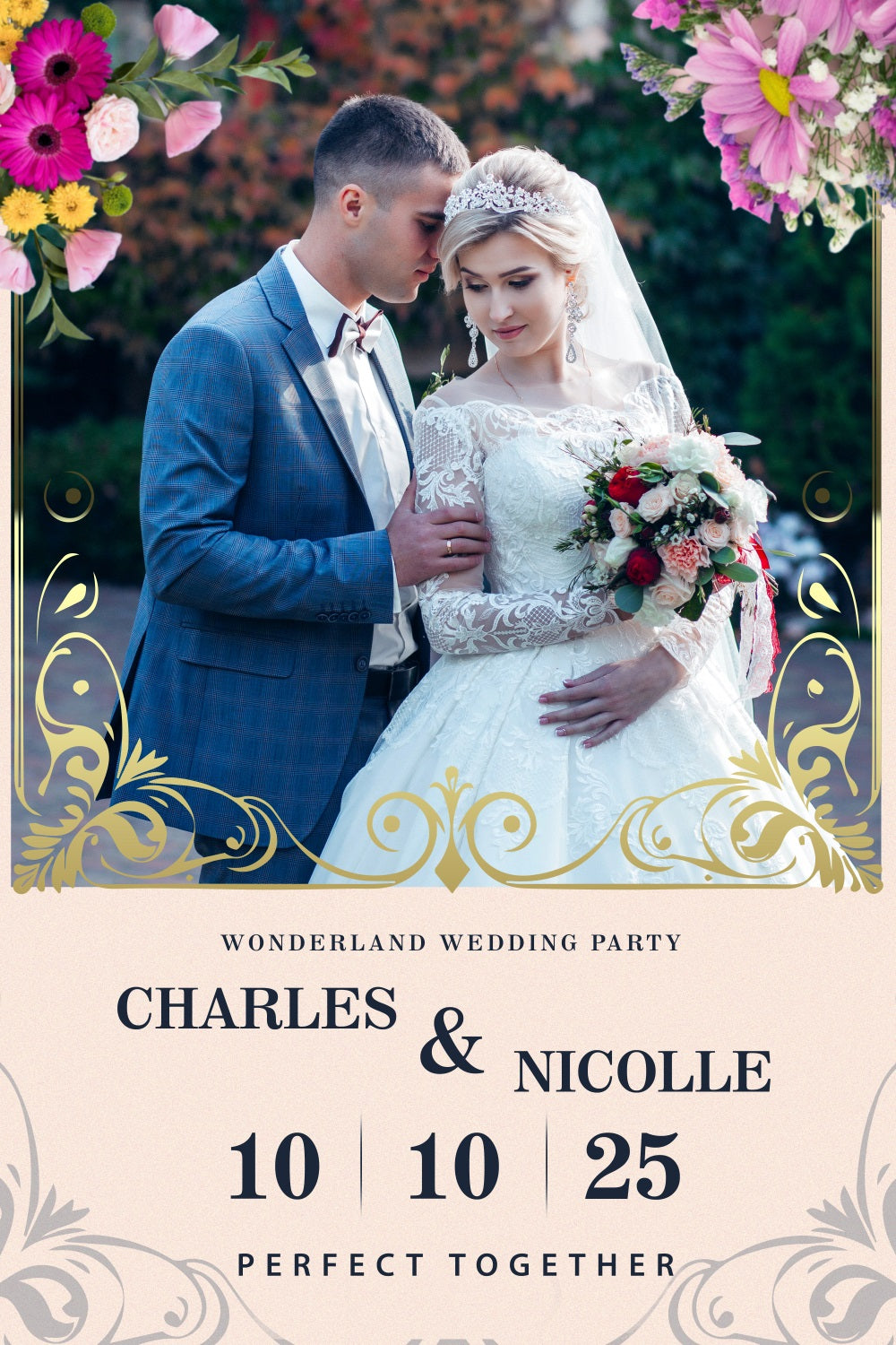 Backdrops For Weddings Floral Wonderland Party Customized Backdrop BRP3-194