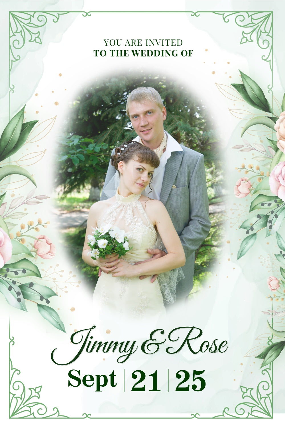 Wedding Backdrops Greenery Floral Custom Backdrop BRP3-211