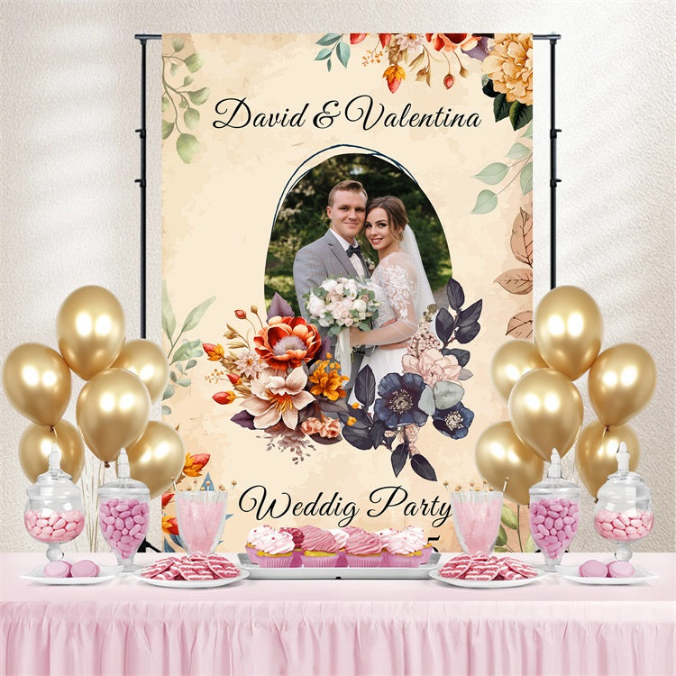 Backdrop For Wedding Vintage Floral Custom Backdrop BRP3-215