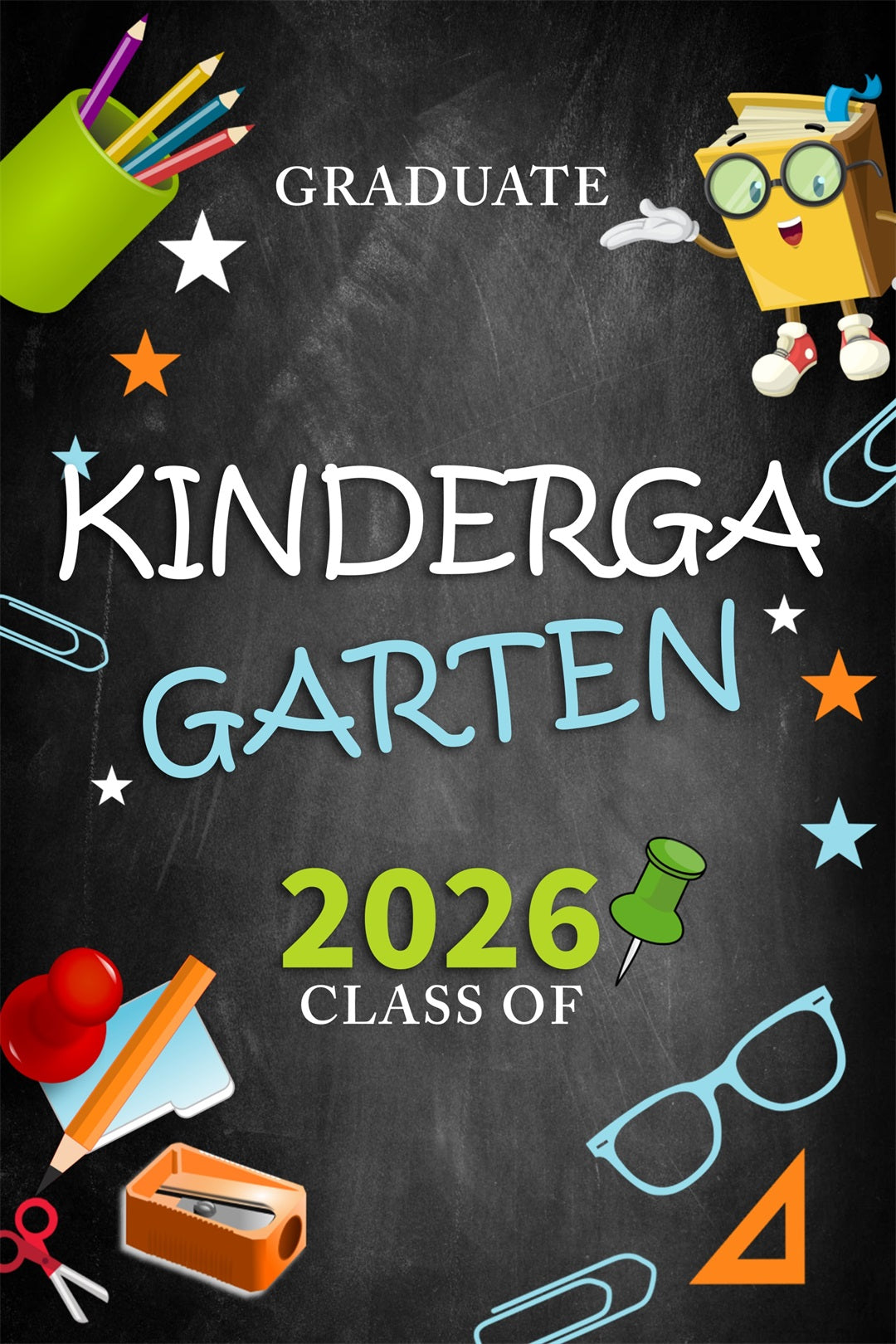 Preschool Graduation Backdrop Stationery Kindergarten Graduation Party Backdrop BRP3-22