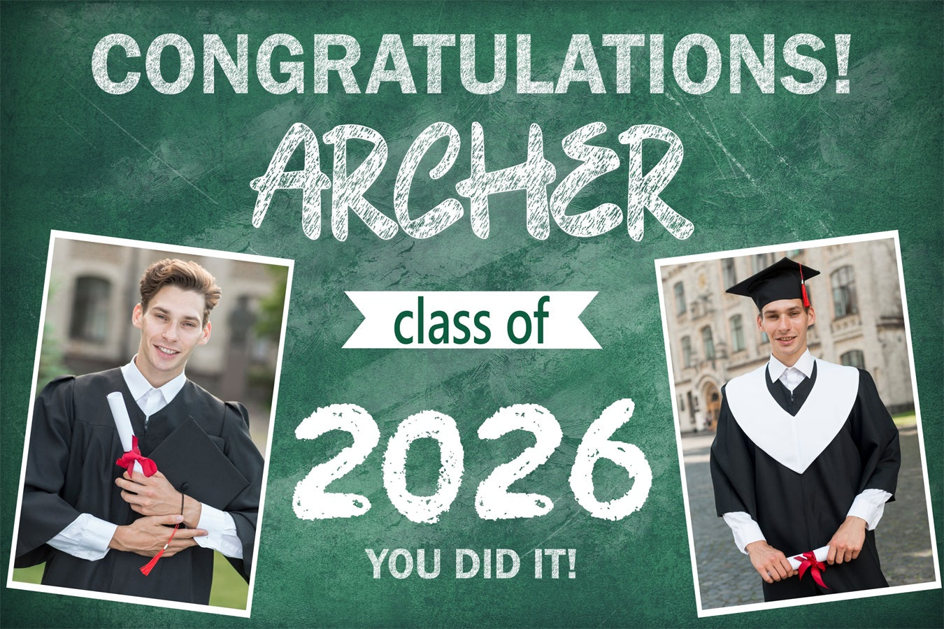 Graduation Backdrop Ideas Green Chalkboard Customized Party Graduation