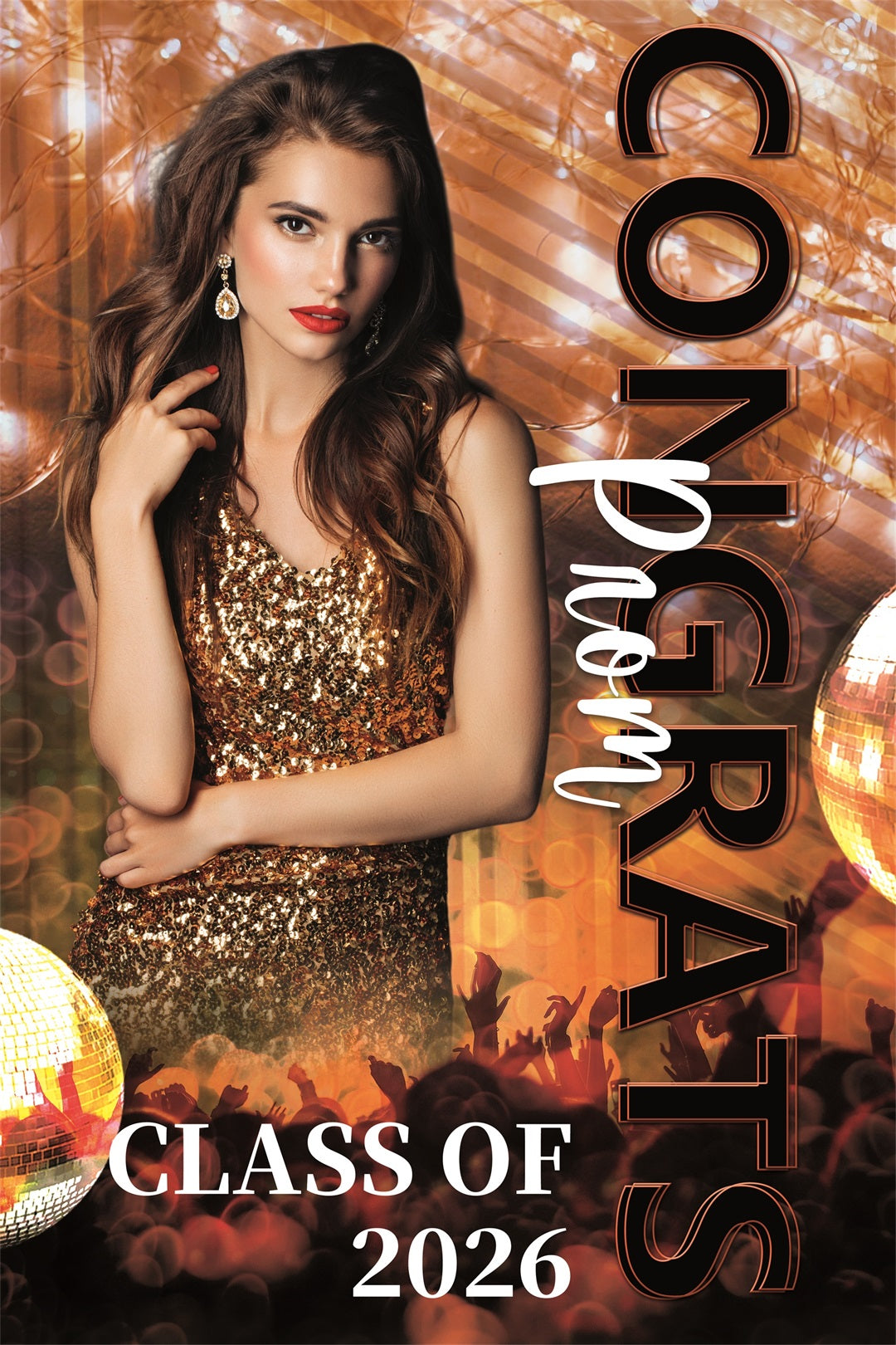 Customized Graduation Backdrop Sparkling Prom Graduation Party Backdrop BRP3-28