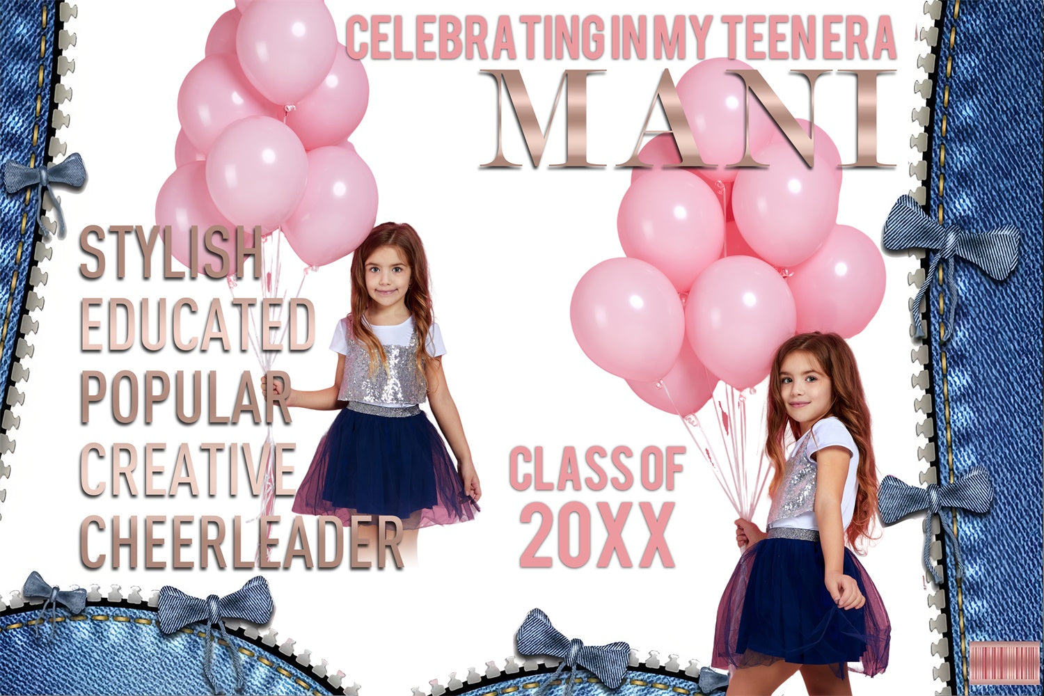 Custom Graduation Backdrop Pretty Pink Balloons Graduation Party Backdrop BRP4-165