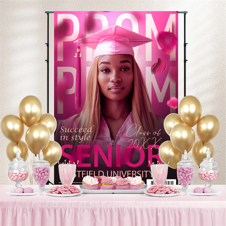 Prom Backdrop Ideas Pink Magazine Graduation Party Backdrop BRP4-177