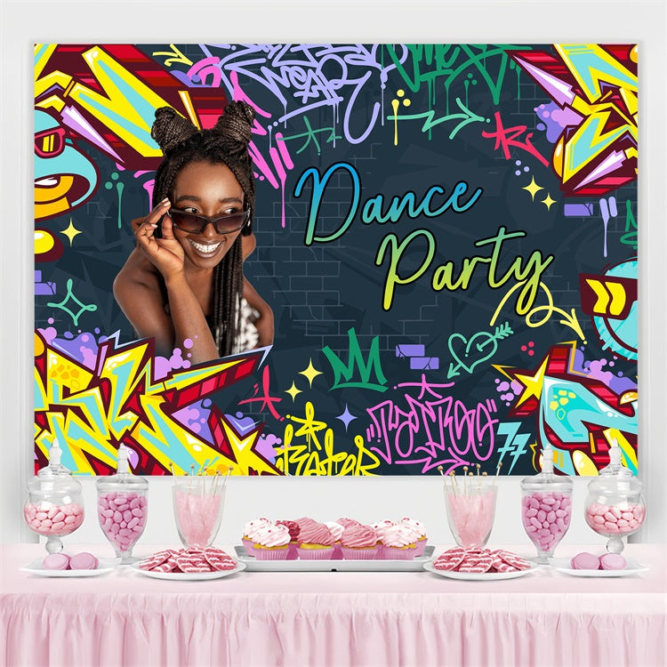 Photography Dance Backdrop Colorful Spray Art Custom Backdrop BRP4-196