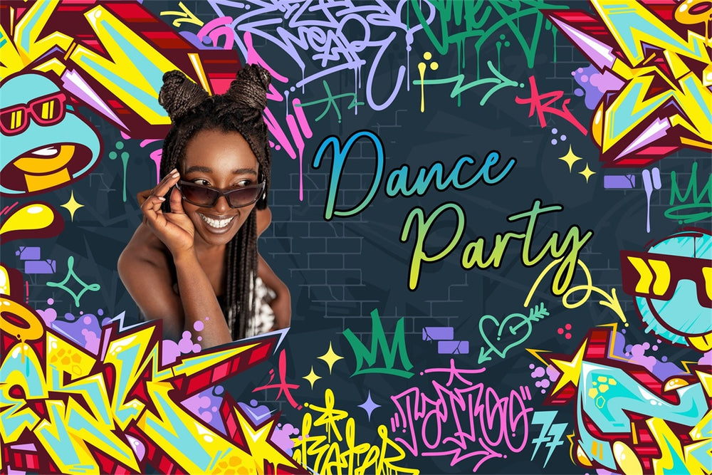 Photography Dance Backdrop Colorful Spray Art Custom Backdrop BRP4-196