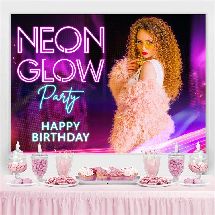 Dance Party Backdrops Pink Light Party Fashion Personalized Backdrop BRP4-204