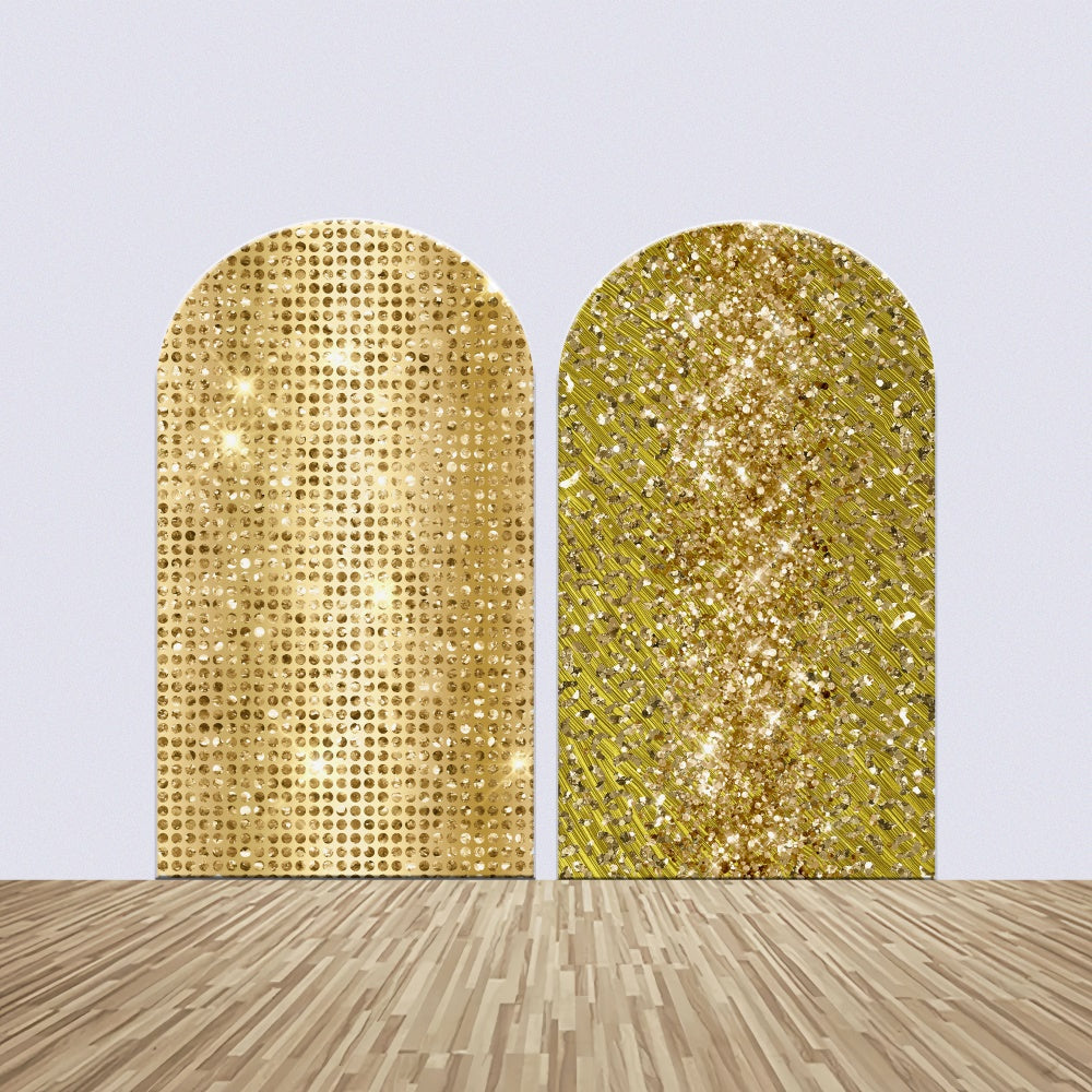 Dance Photo Backdrop Golden Sequins Glam Arch Backdrop Kit BRP4-206