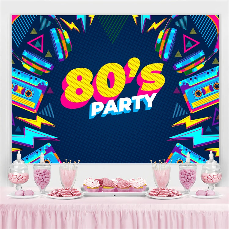 Dance Backdrop Comic Style 80s Dance Party Customized Backdrop BRP4-215