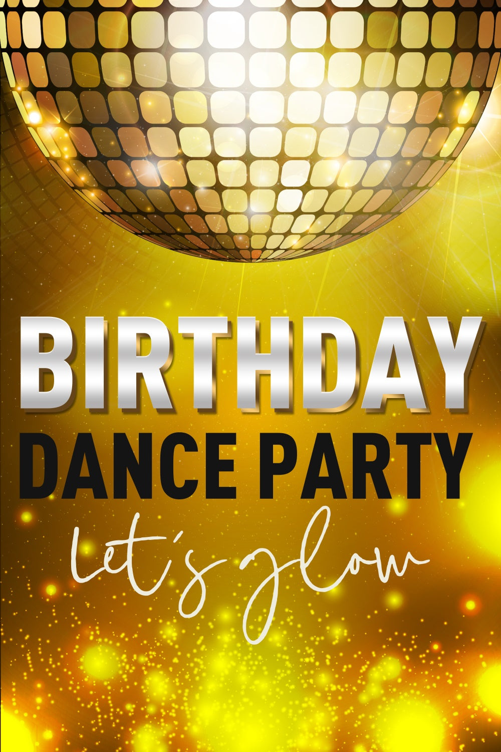 Backdrop Dance Golden Mirror Birthday Shiny Custom Backdrop BRP4-218