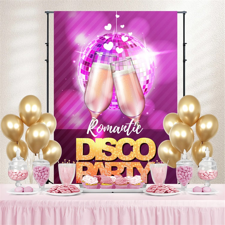 Dance Backdrop Romantic Pink Champagne Disco Custom Backdrop BRP4-230