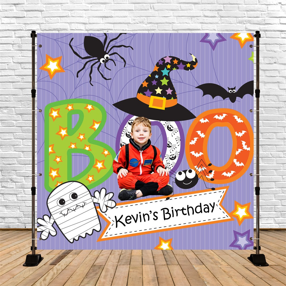 Custom Birthday Backdrops Halloween Starry Spooks Backdrop BRP5-148