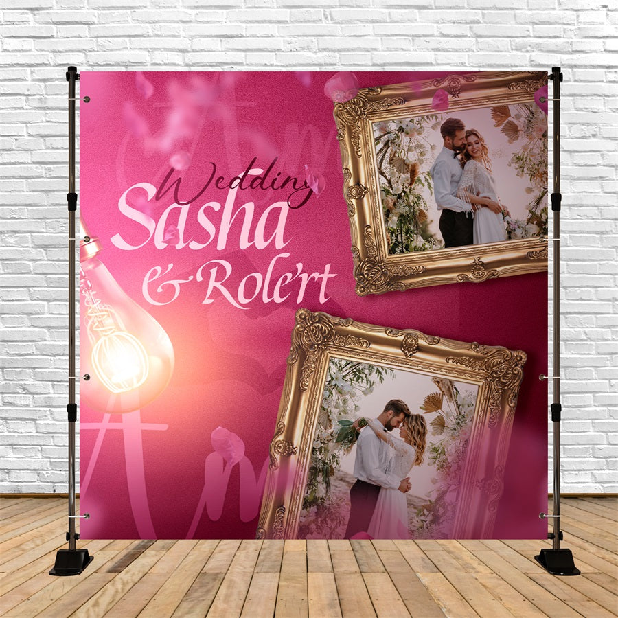 Frame Backdrop Wedding Photo Backdrop Framed Romance Flower Personalised Backdrop BRP