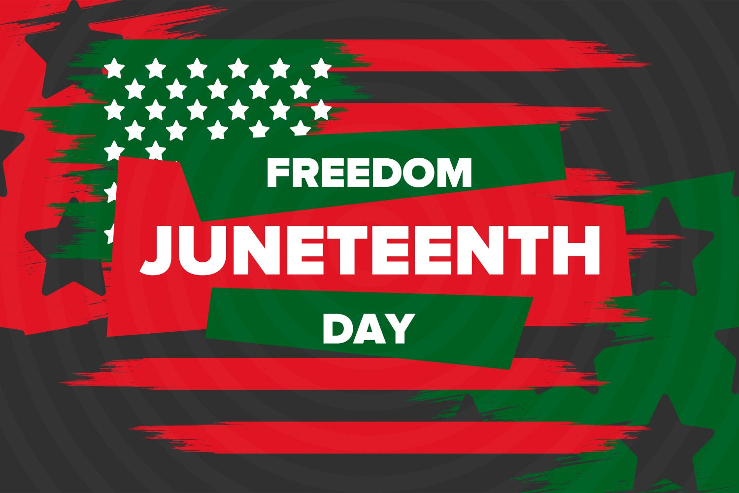Juneteenth Backdrop Freedom Patriotic Color Banner Backdrop BRP5-19