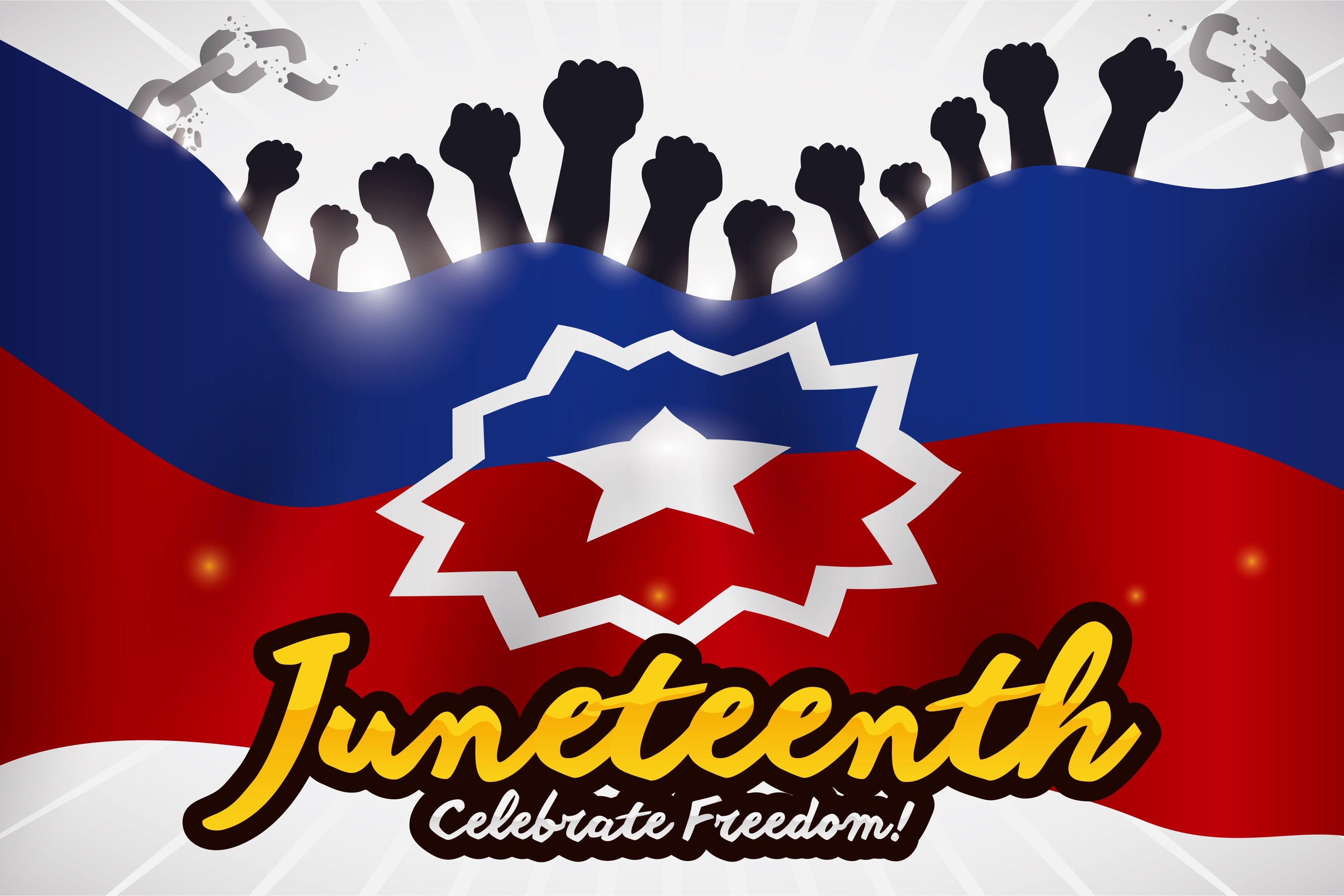 Juneteenth Backdrops Celebrate Freedom Power Fist Backdrop BRP5-20