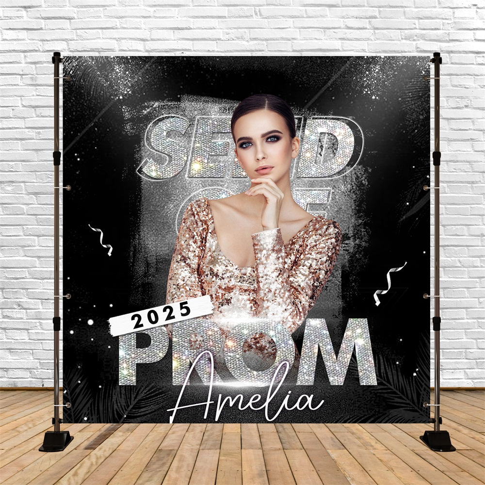 Prom Backdrop Sparkle Queen Farewell Personalized Party Graduation Backdrop BRP5-208