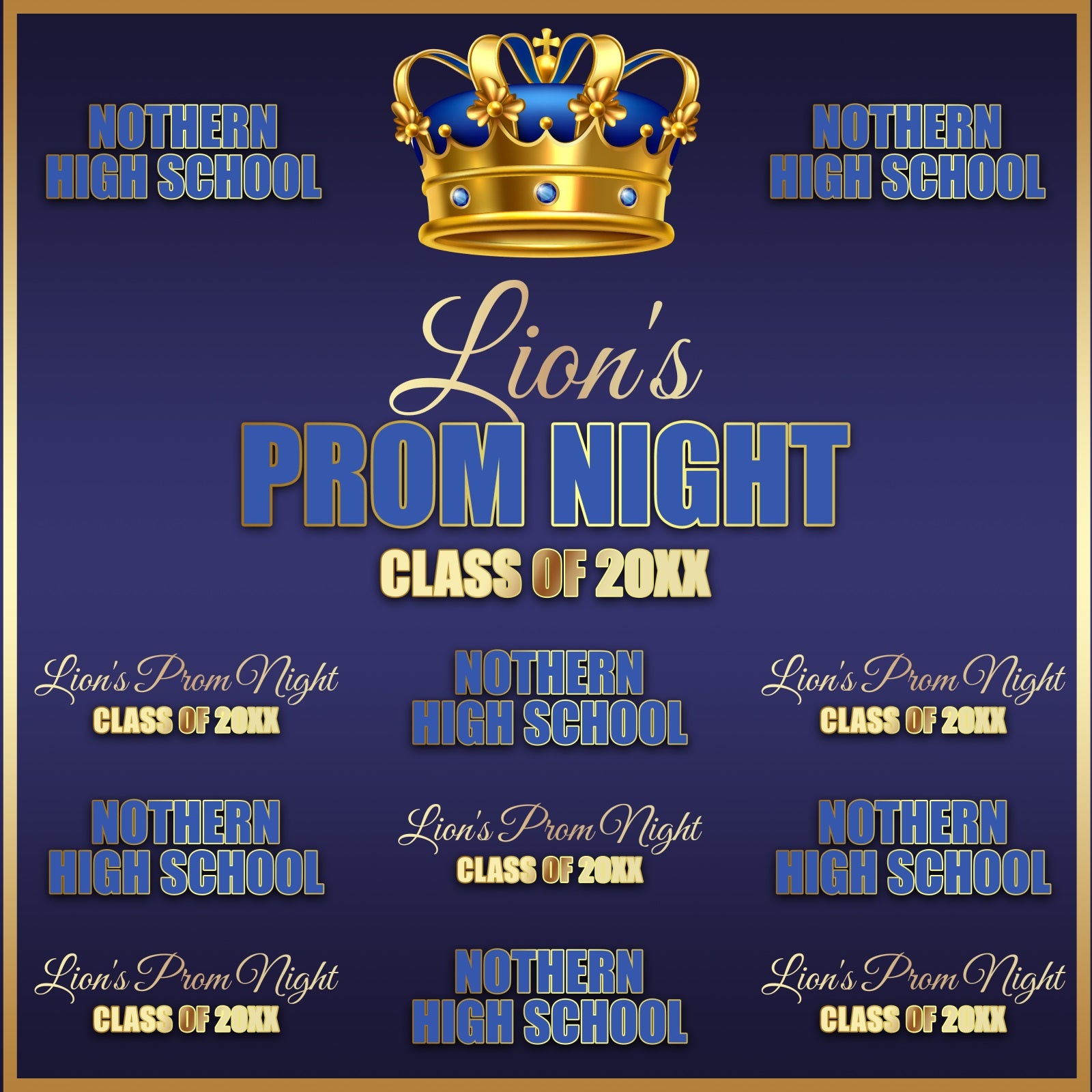 Prom Backdrops Northern High School Repeat Custom Party Graduation Backdrop BRP5-210