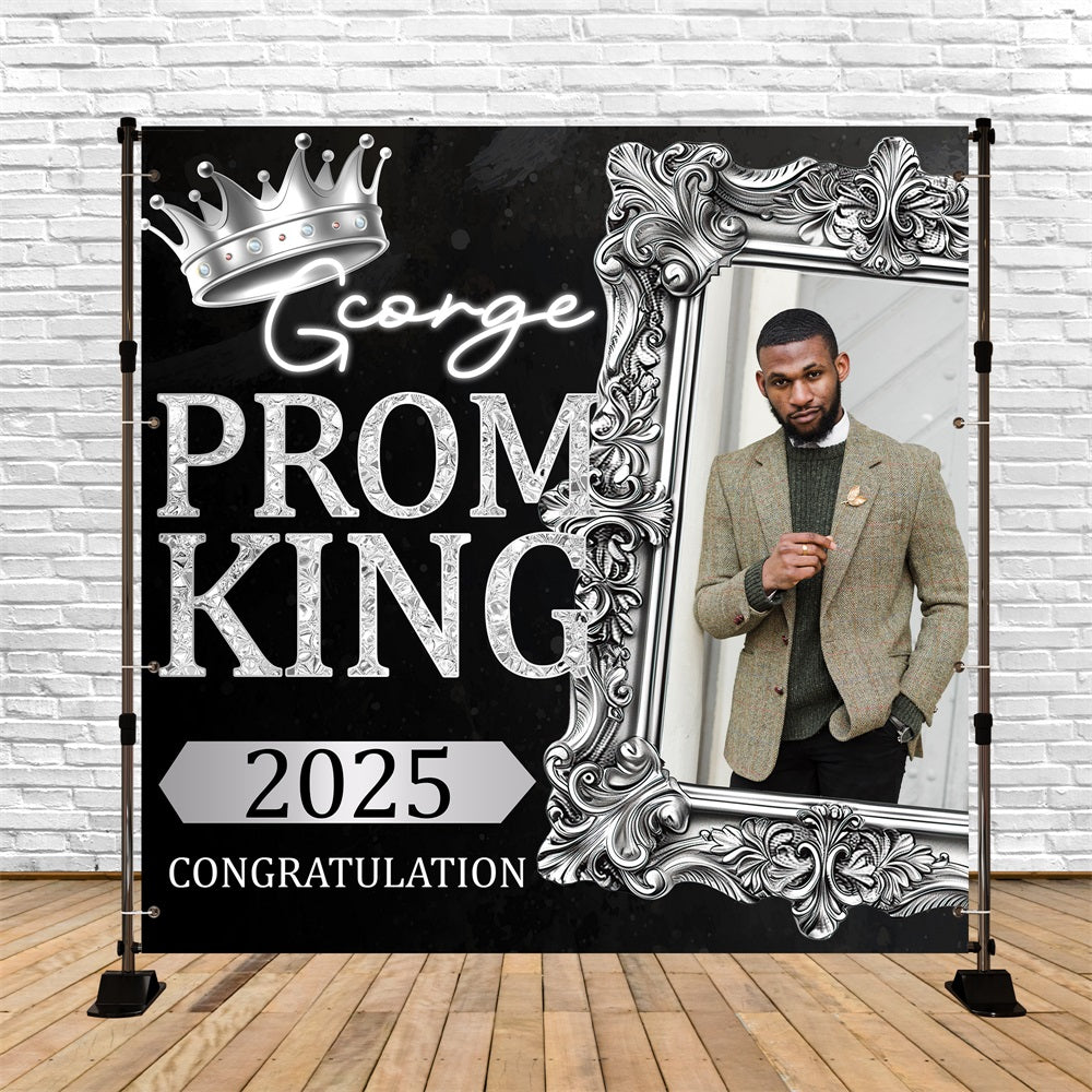Prom 2025 Backdrop Frame Crown Custom Party Graduation Backdrop BRP5-212