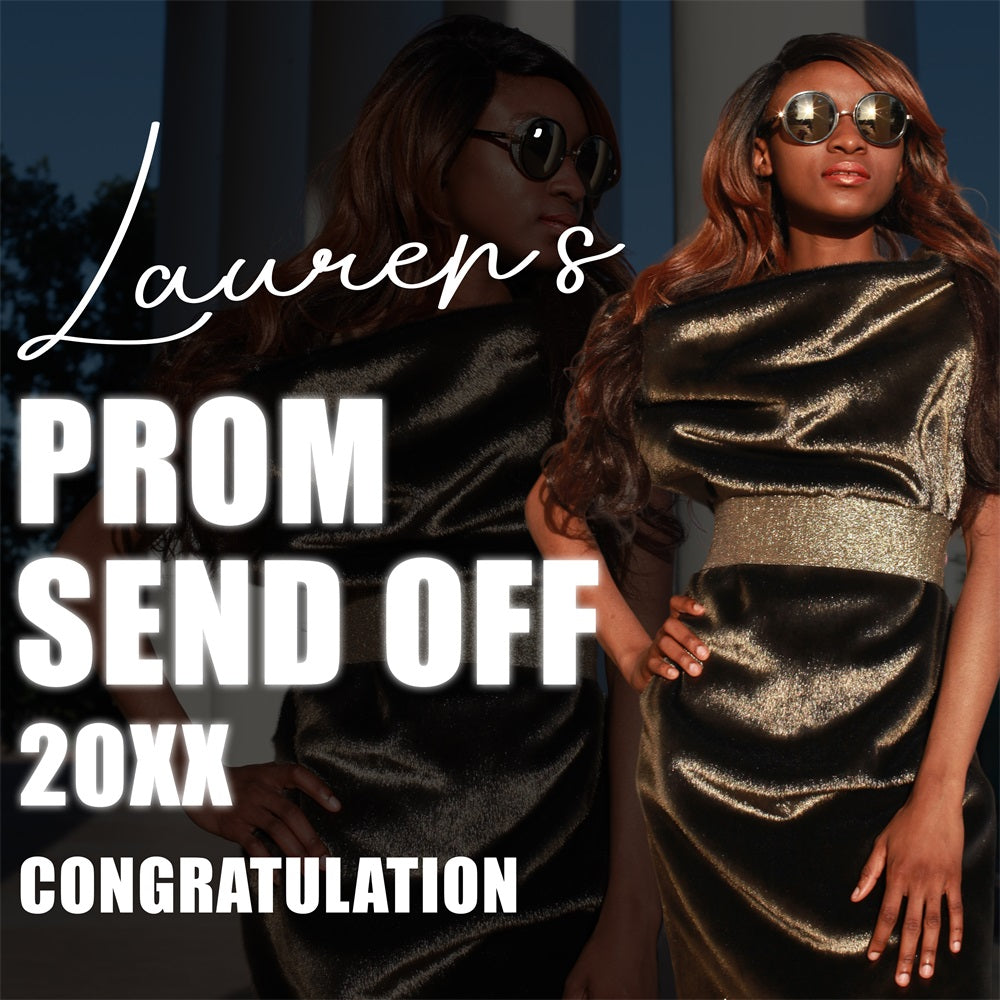 Prom Backdrop Design Golden Hour Send-Off Personalised Party Graduation Backdrop BRP5-215