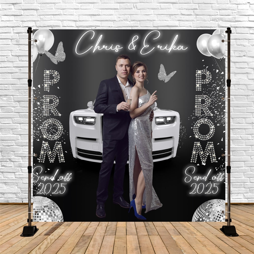 Js Prom Program Backdrop Prom Night Backdrop Shine Ride Send-Off Customized Party Graduation Ba