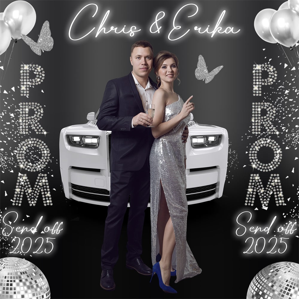 Prom Night Backdrop Shine Ride Send-Off Customized Party Graduation Backdrop BRP5-218