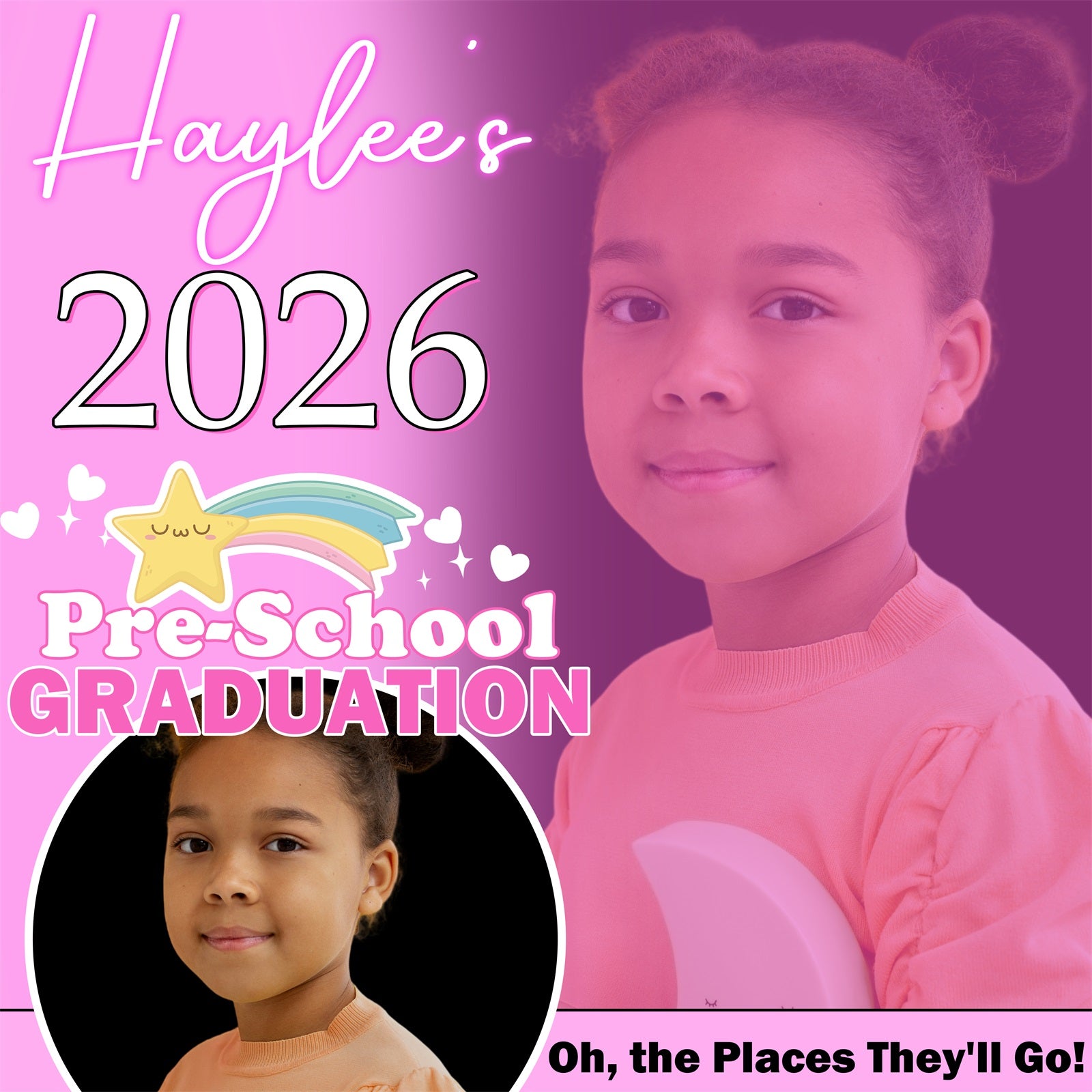 Graduation Backdrop Ideas Pink Rainbow Customized Party Graduation Backdrop BRP5-230