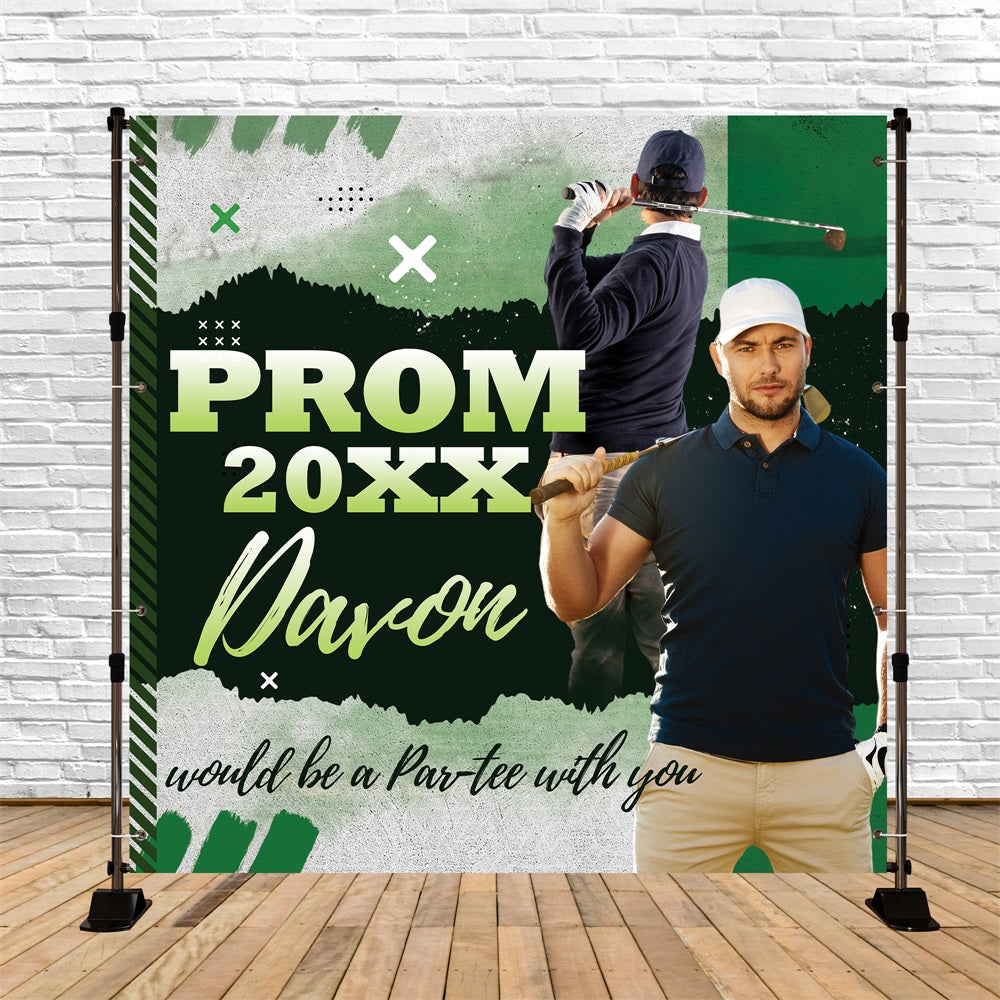 Prom Backdrop Design Playful Golf Custom Party Graduation Backdrop BRP5-240