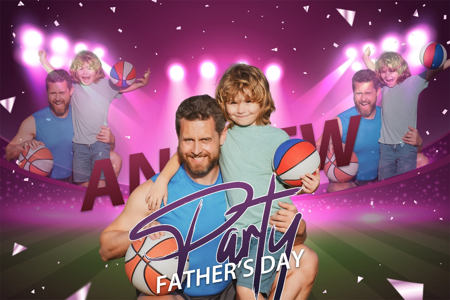 Father's Day Photo Backdrop Sports Moment Customized Backdrop BRP5-32