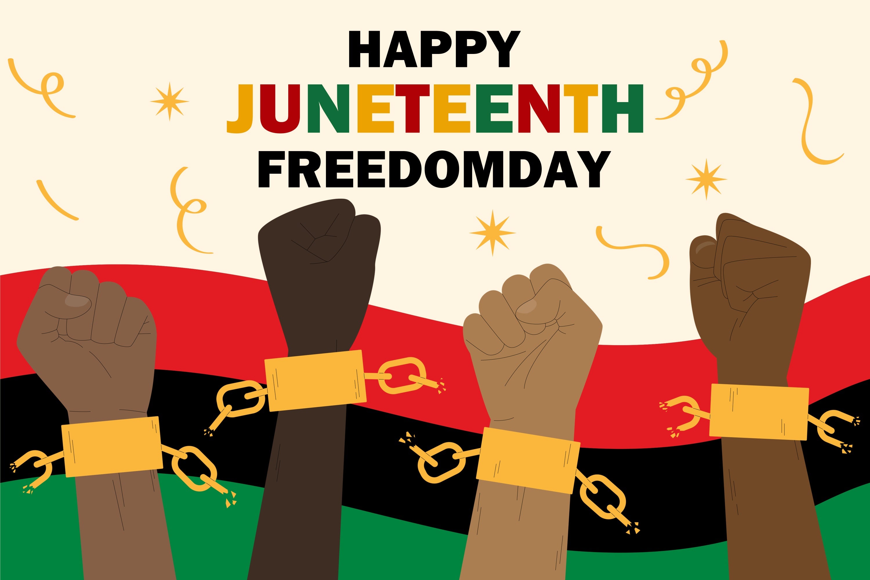 Juneteenth Photo Backdrop Fist Power Tribute Backdrop BRP5-4