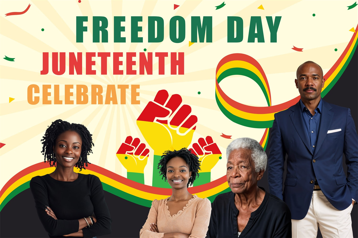 Juneteenth Backdrops Diverse Representation Poster Custom Backdrop BRP5-5