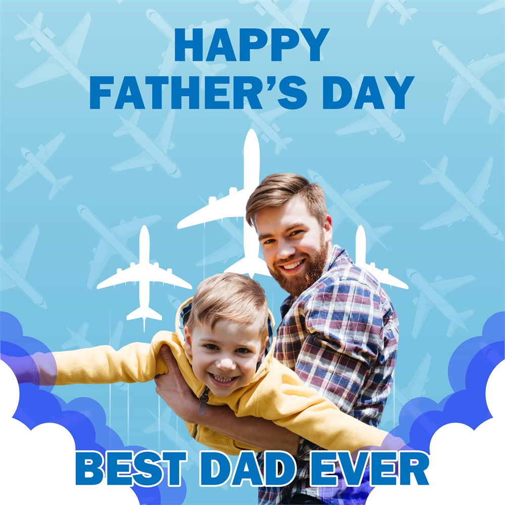 Backdrops For Father's Day Airplane Theme Custom Backdrop BRP5-53