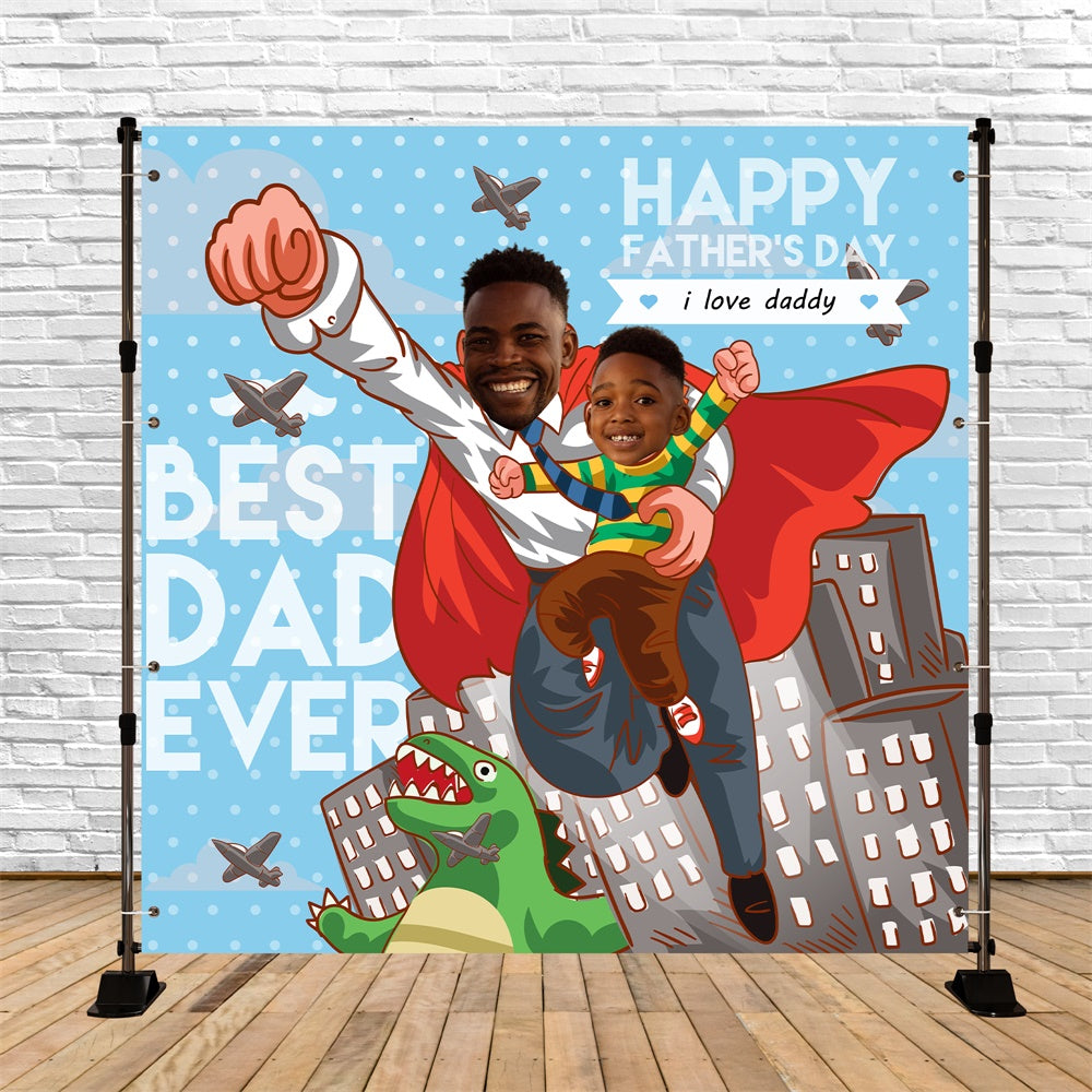 Fathers Day Backdrop Ideas Comic Hero Adventure Custom Backdrop BRP5-58
