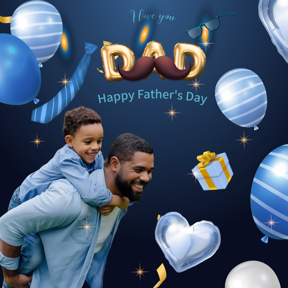 Backdrop Father's Day Balloon Letters Gift Personalized Backdrop BRP5-60
