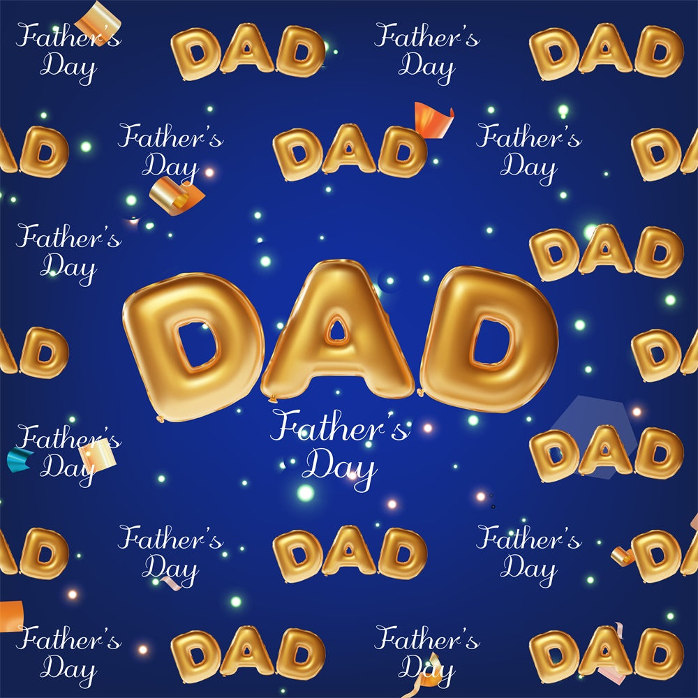 Backdrop Fathers Day Shiny Golden Letters Backdrop BRP5-62