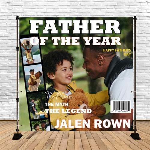 Backdrops For Father's Day Magazine Style Personalized Backdrop BRP5-64