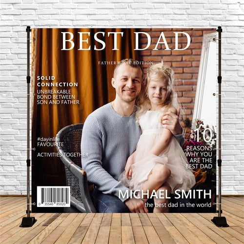 Father's Day Backdrop Modern Magazine Cover Custom Backdrop BRP5-65