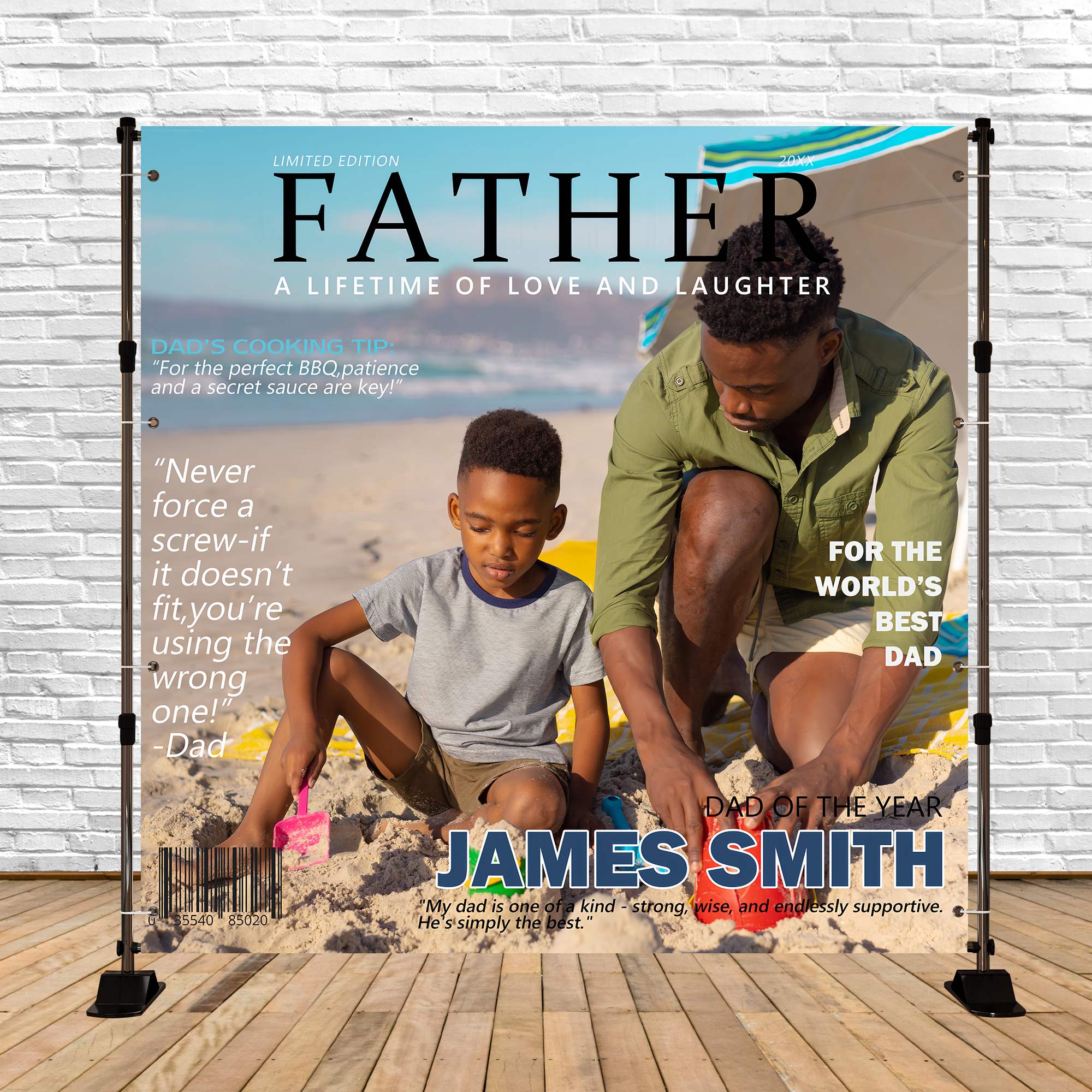 Backdrop Father's Day Summer Moments Beach Customized Backdrop BRP5-66