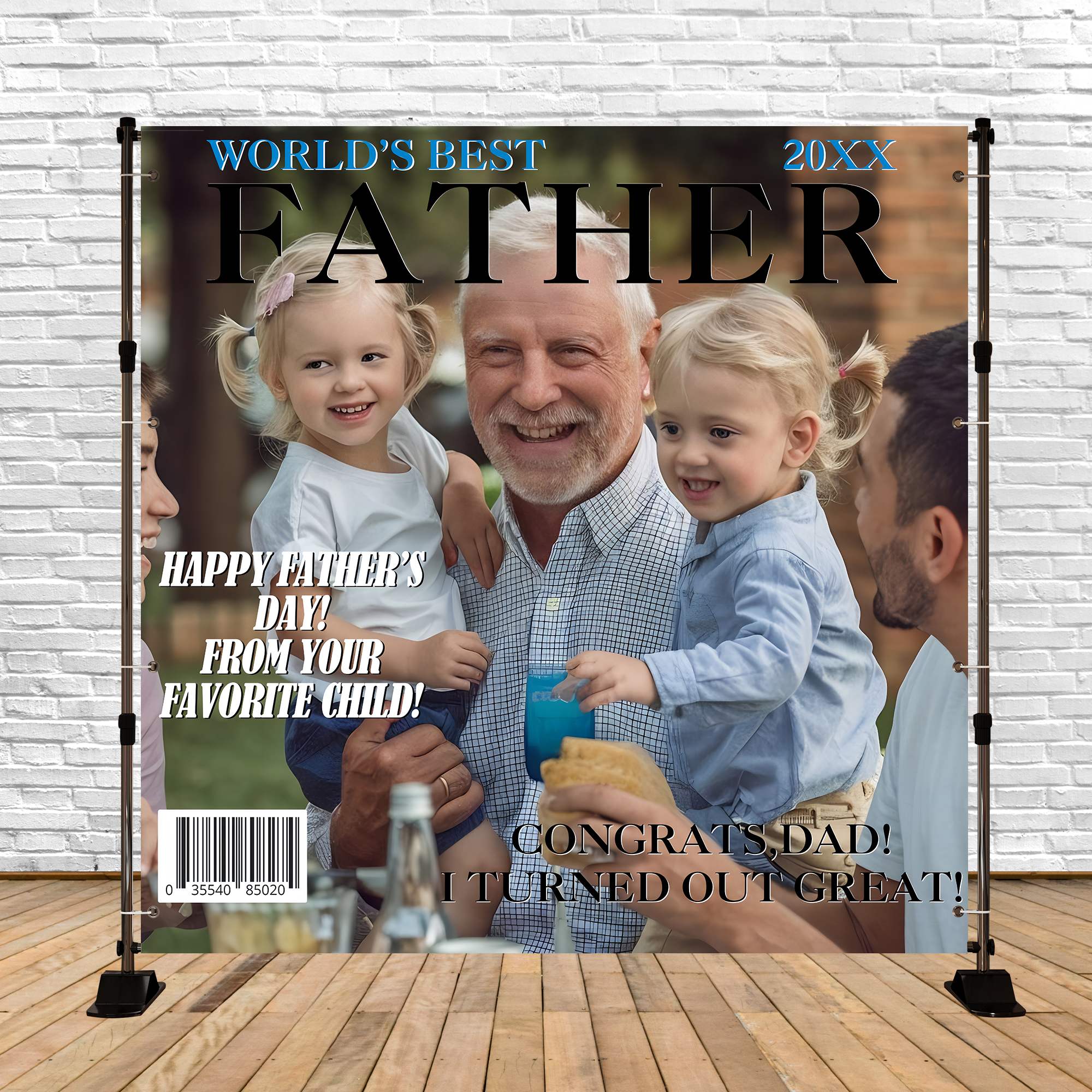 Fathers Day Backdrop Three Generations Picnic Custom Backdrop BRP5-67