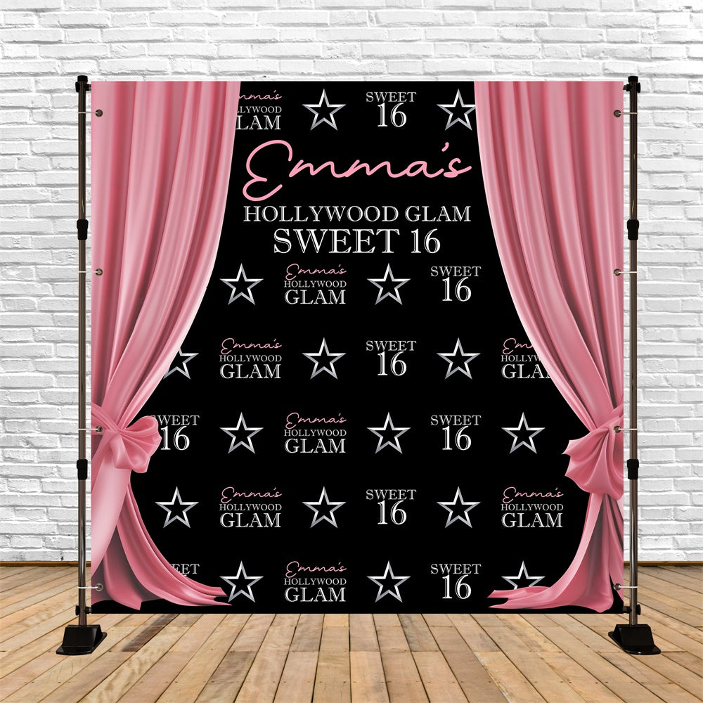 Birthday Backdrop Ideas Glamorous Curtains Sweet 16 Backdrop BRP5-95