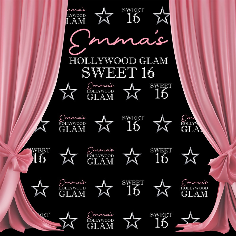 Birthday Backdrop Ideas Glamorous Curtains Sweet 16 Backdrop BRP5-95