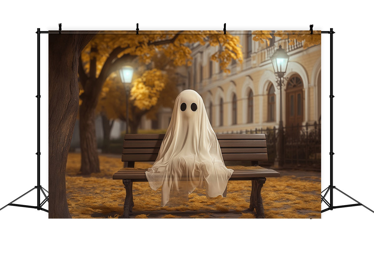 Halloween Picture Backdrop Ghost Fall Bench Backdrop BRP57-107