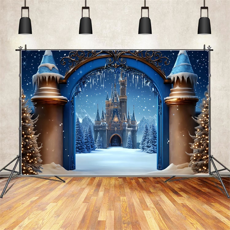 Christmas Backdrops For Photos Royal Dream Castle Backdrop BRP57-117