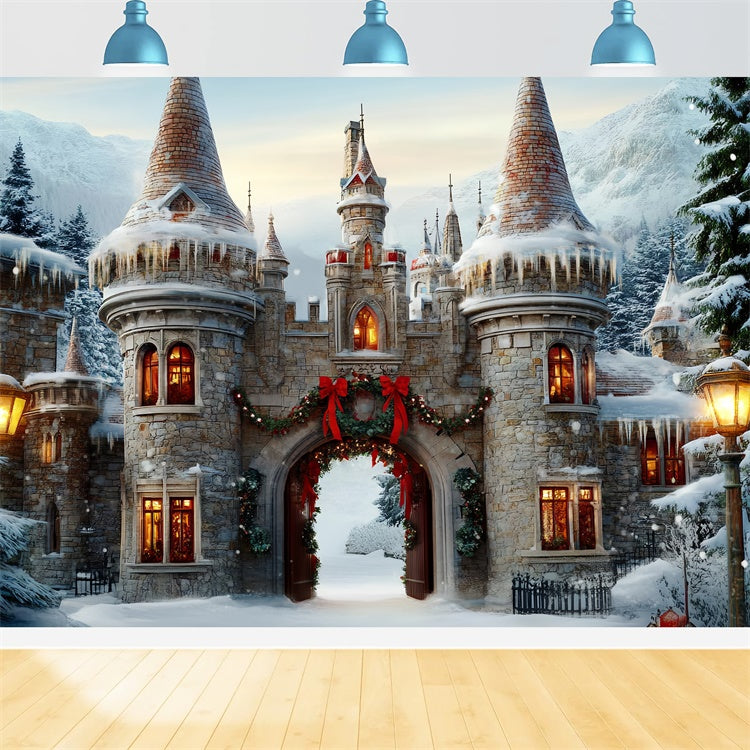 Christmas Backdrops Sale Festive Castle Archway Backdrop BRP57-118